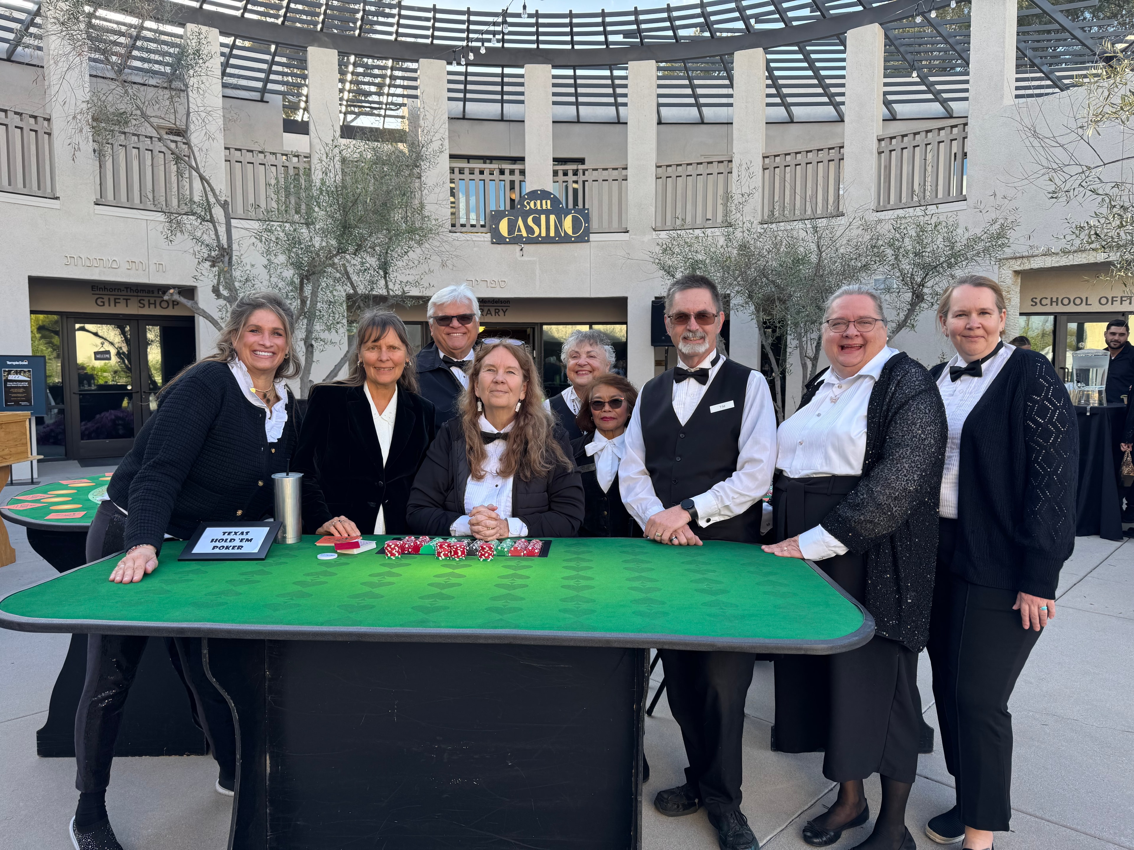 Dealer team at Solel Casino fundraiser