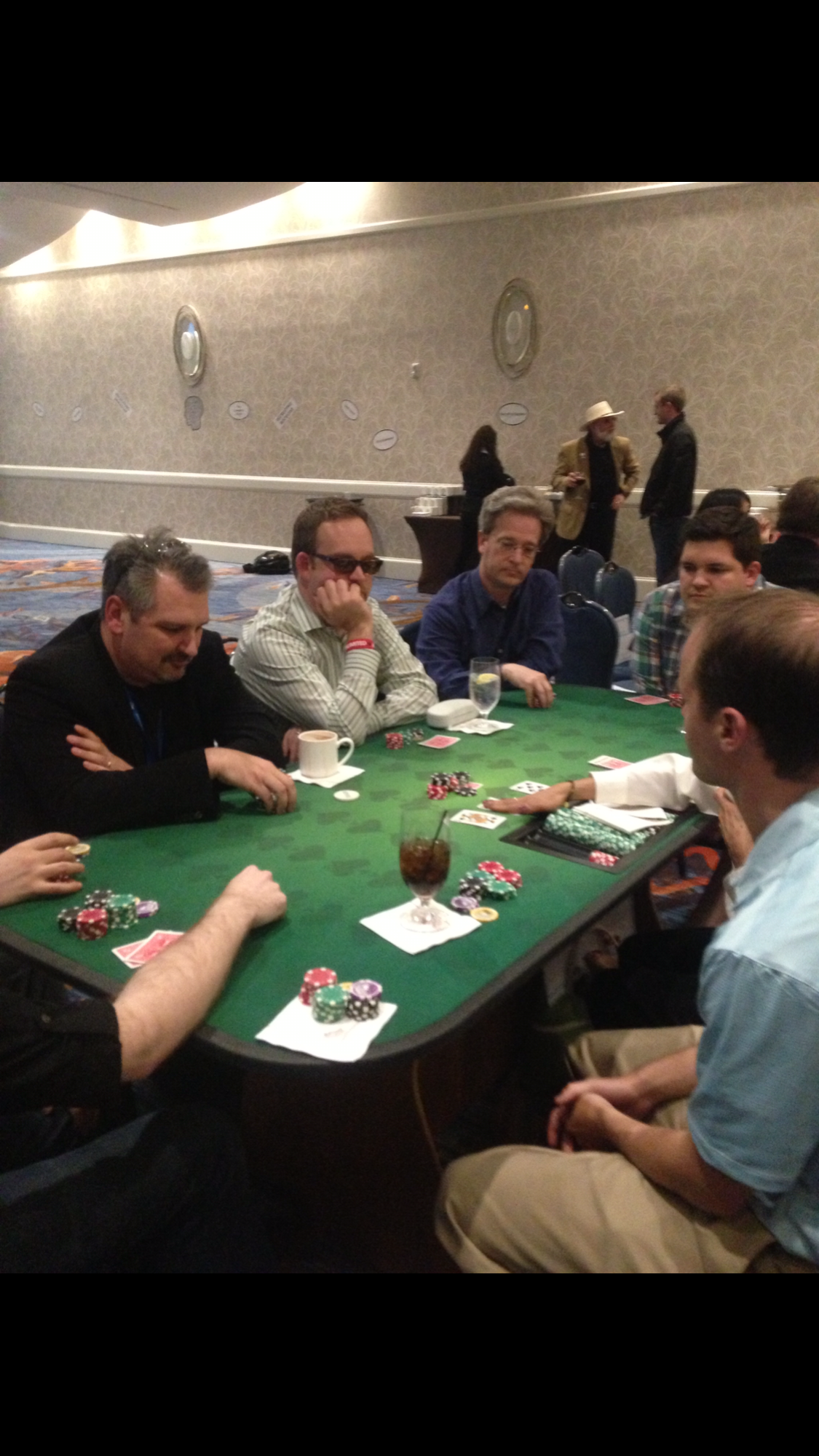 Poker tournament in progress