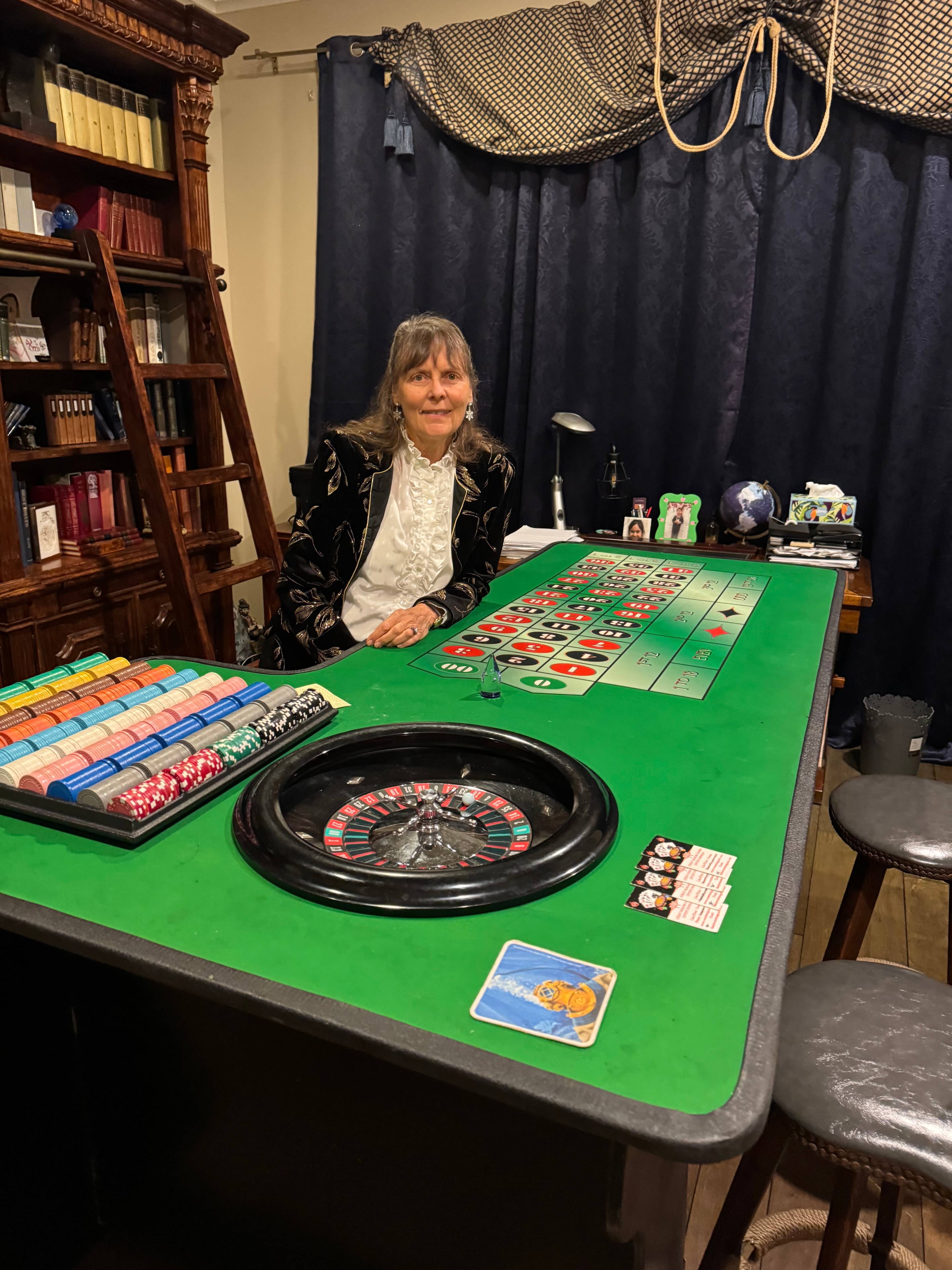 Roulette dealer at a private party