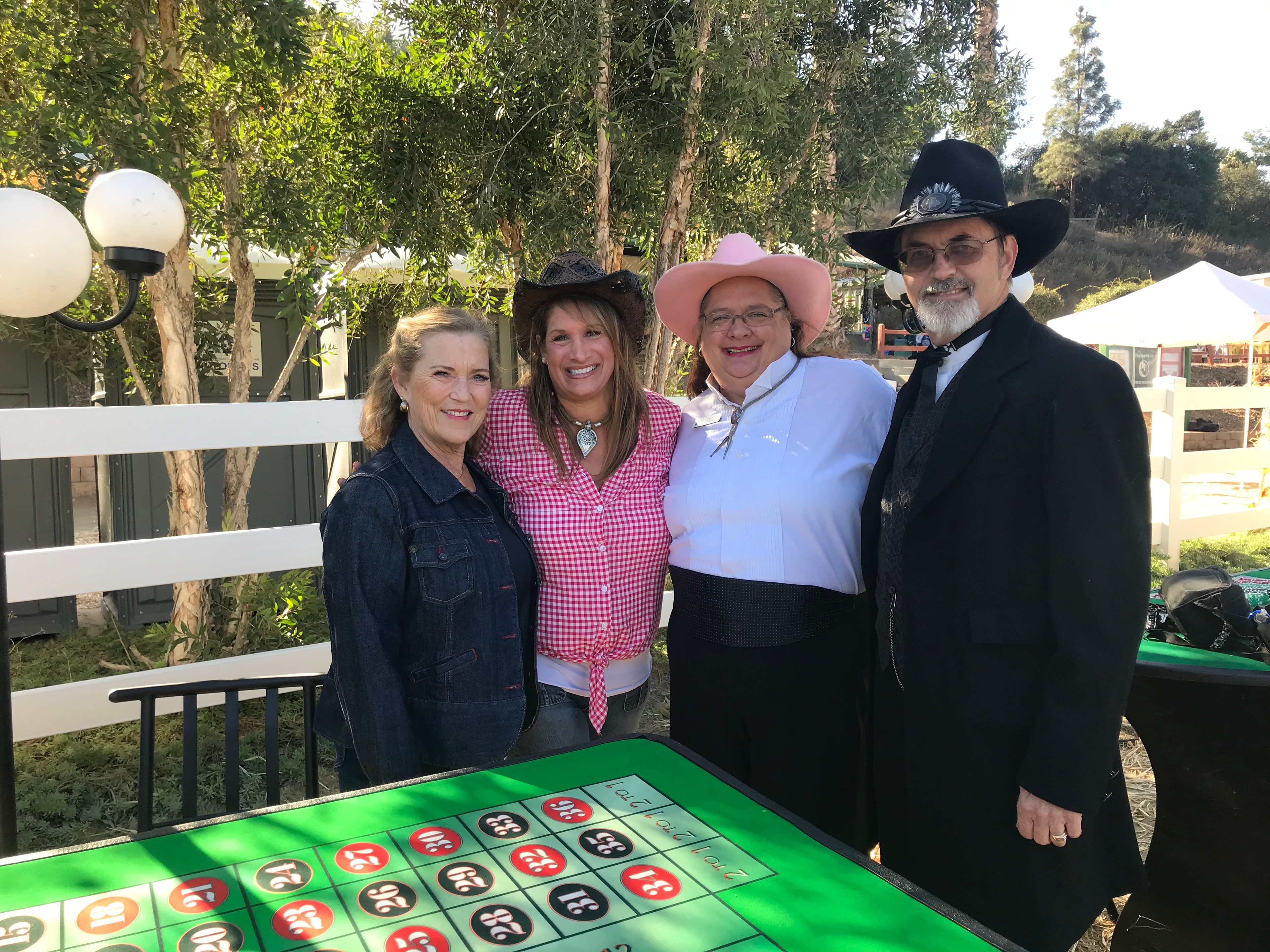 Western-themed casino party with roulette